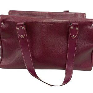 Elegant Burgundy Leather Tote Bag